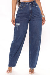 Livin' Loose High Rise Mom Jeans - Medium Blue Wash Ins Street